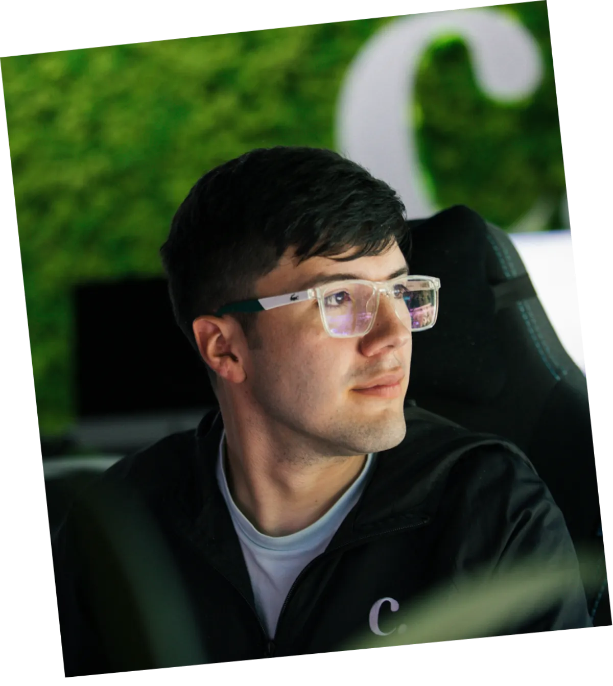 Team member working at desk